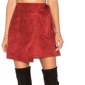NWT Lovers+Friends Lea Suede Skirt